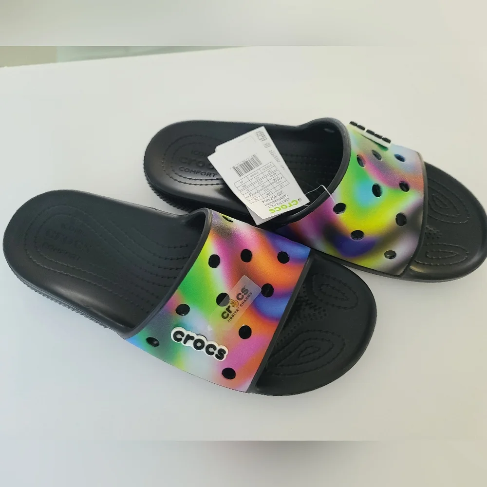 Crocs Men's Classic Solarized Slides Sandals Multicolor Size 13